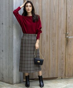 ANY SIS L ビューティサーモ2WAYストレッチチェック スカート