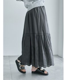 Te chichi エンブロイダリーティアードスカート