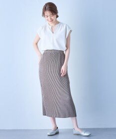 ANY ギャザーショートスリーブブラウス