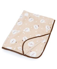 Mother garden しろたん ハーフ毛布 100×140cm 《お休み柄》 あったか大判ひざ掛け