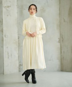 #Newans 【カシミヤ混】フィット＆フレアニットワンピース