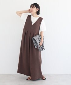 Green Parks 接触冷感麻調ゆったりサロペット