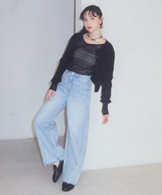 earth music&ecology ミニケーブルコンパクトカーディガン