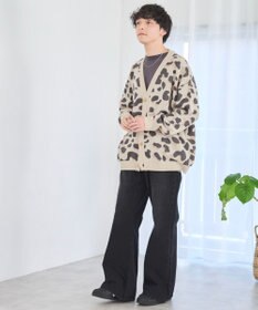 WEGO オーバーフィットパターンカーディガン