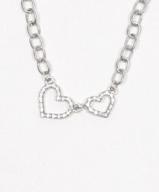 WEGO Lラインストーンダブルモチーフネックレス