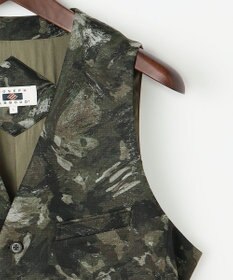 JOSEPH ABBOUD 【イタリア素材/軽量/ストレッチ】バックプリントジャージーベスト