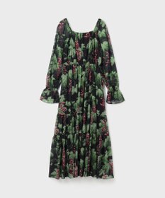 GRACE CONTINENTAL グレーププリントティアードワンピース