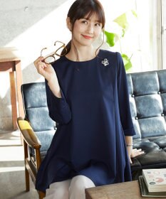 Tiaclasse L 【小倉優子さん着用・選べる袖TYPE・洗える】バックフレアチュニック