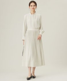 自由区 S 【セットアップ対応・洗える】ライトサテンプリーツ スカート