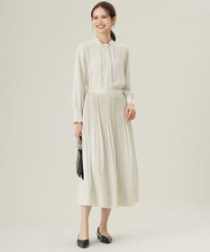 自由区 S 【セットアップ対応・洗える】ライトサテンプリーツ スカート