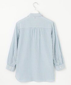 J.PRESS LADIES 【洗える】コットンアセVis ストライプ シャツカラー ブラウス