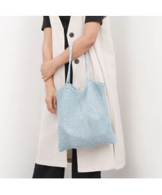 UNBILLION カシュカシュ cachecache / ラメ糸編みトートバッグ