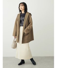 Green Parks ポンチフード付きカットカーディガン