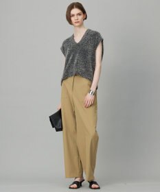 ICB 【洗える】ストレッチピーチツイル バレルパンツ