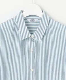 J.PRESS LADIES 【洗える】コットンアセVis ストライプ シャツカラー ブラウス