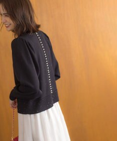 組曲 L 【WEB限定】ELENAスパンコールバックパール ニット