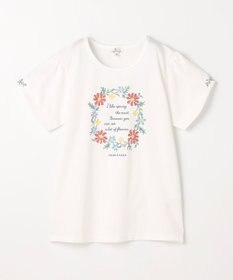 組曲 KIDS 【150-160㎝】 フラワーリースTeeシャツ