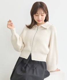 earth music&ecology ＢＩＧカラージップカーディガン