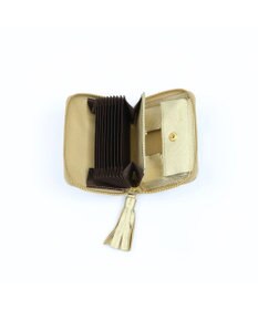 UNBILLION ペルケ perche / ドット型押し・ジャバラカードウォレット