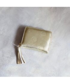 UNBILLION ペルケ perche / ドット型押し・ジャバラカードウォレット