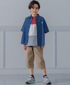 J.PRESS KIDS 【140-170cm】バックブル ダンガリー 半袖シャツ