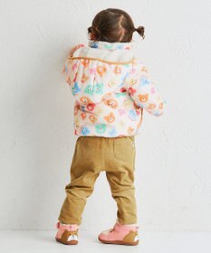 MIKI HOUSE HOT BISCUITS 【80-120cm】 カラフルビーンズ 裏ボアフリース リバーシブル総柄ジャンパー