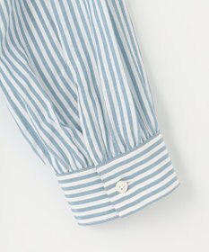 J.PRESS LADIES 【洗える】コットンアセVis ストライプ シャツカラー ブラウス