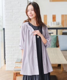 Tiaclasse 【洗える】フード付きフレアチュニック