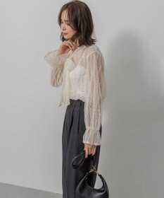 組曲 【前後着用可】チュールフリル ブラウス