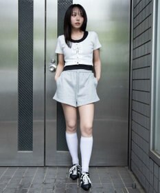 WEGO ヴィンテージライクレースアップT