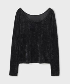 GRACE CONTINENTAL クラッシュベロアカットトップ