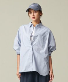 J.PRESS YORK STREET 【WOMEN】コットンタイプライター バックドレープブラウス