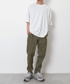 WEGO 【接触冷感/吸水速乾/ストレッチ/ウエスト紐/らくらくのびる/MLサイズ展開】カルゼレギンスアンクルパンツ