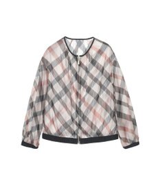 DAKS ハウスチェックシアー リップルブルゾン