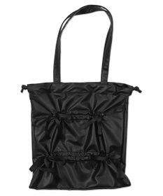 WEGO ドロストリボンギャザートート