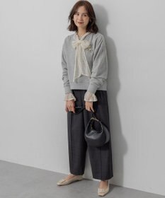 組曲 【前後着用可】チュールフリル ブラウス