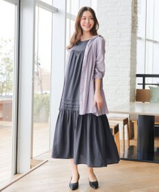 Tiaclasse L 【洗える】フード付きフレアチュニック