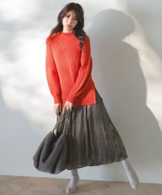 ANY SIS 【洗える・セットアップ可】アンチピリング変形畔 ボトルネック ニット