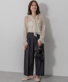 組曲 【前後着用可】チュールフリル ブラウス