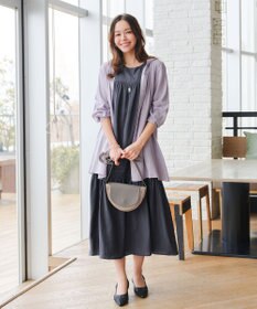 Tiaclasse L 【洗える】フード付きフレアチュニック