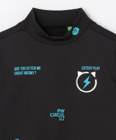 PW CIRCULUS 【裏起毛であたたか】【WOMEN】CATモチーフ  裏起毛ロングスリーブモックネックT   ゴルフウェア レディース