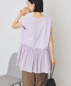 AMERICAN HOLIC 汗染み防止・異素材ペプラムプルオーバー