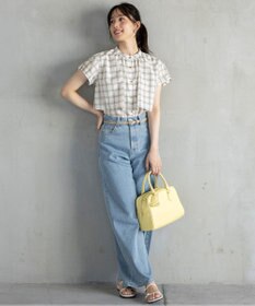 ANY SIS L 【洗える】バンドカラーレイヤード ブラウス