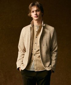 JOSEPH ABBOUD 【軽量/ストレッチ/イージーケア】ツィーディーフリース ジャケット アイボリー系