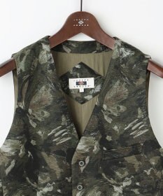 JOSEPH ABBOUD 【イタリア素材/軽量/ストレッチ】バックプリントジャージーベスト