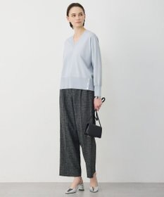 ICB クリアレーヨンストレッチ Vネックニット