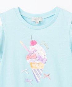 ANY KIDS 接触冷感 しろくま オフショルダー Tシャツ