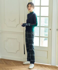 23区GOLF 【WOMEN】レーヨンストレッチカラーブロックニット