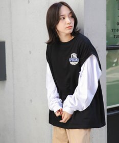 WEGO アンサンブルスウェットベストロンT