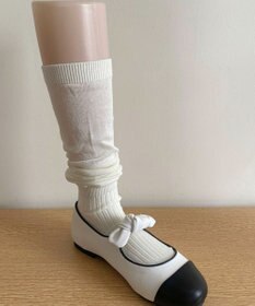 WEGO リブ切替ハイソックス